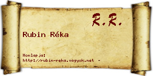 Rubin Réka névjegykártya